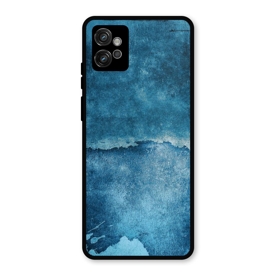 Blue Paint Wall Metal Back Case for Moto G32