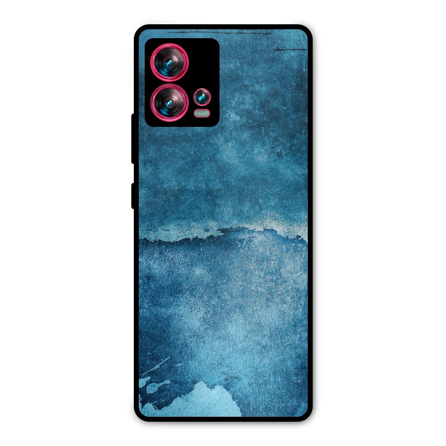 Blue Paint Wall Metal Back Case for Motorola Edge 30 Fusion