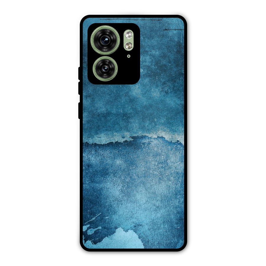 Blue Paint Wall Metal Back Case for Motorola Edge 40 5G