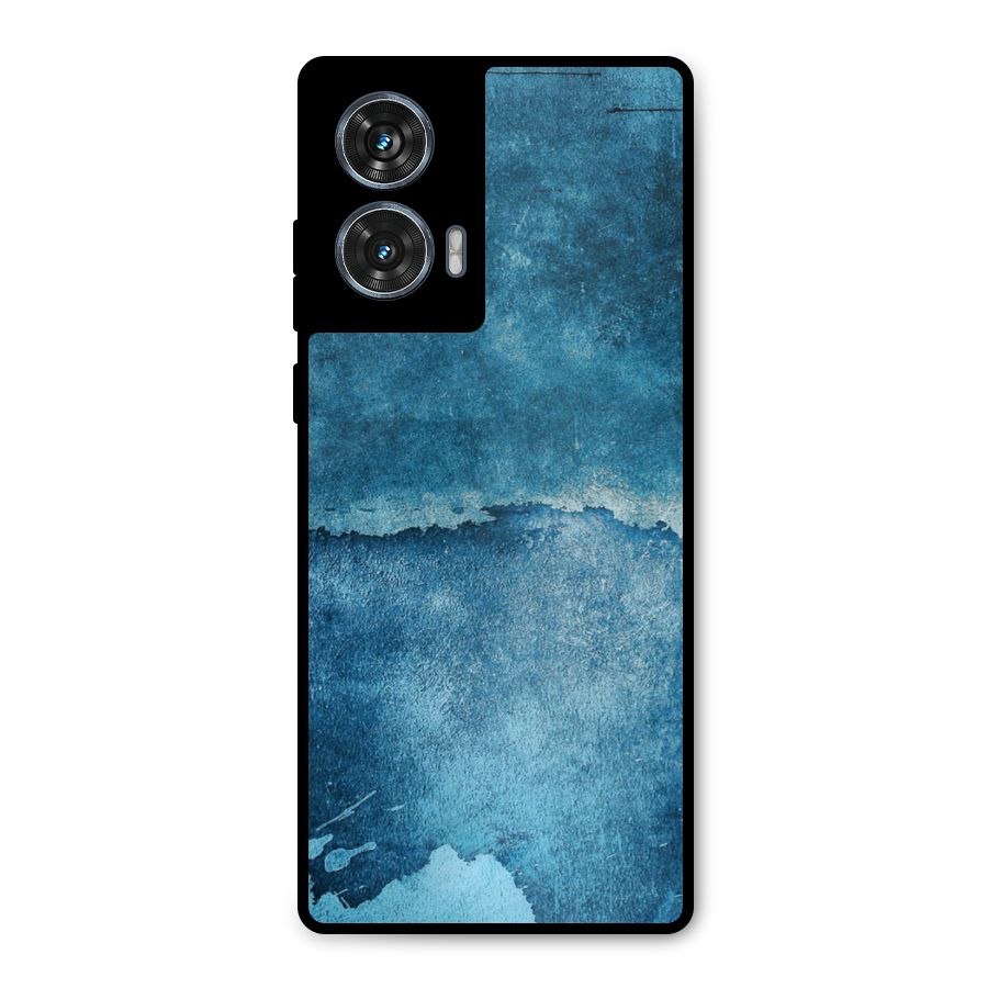Blue Paint Wall Metal Back Case for Motorola Edge 50 Fusion