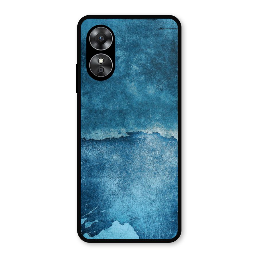 Blue Paint Wall Metal Back Case for Oppo A17