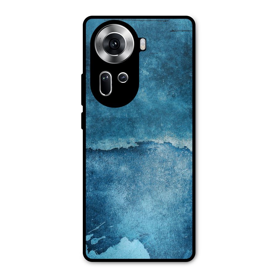 Blue Paint Wall Metal Back Case for Oppo Reno11 5G