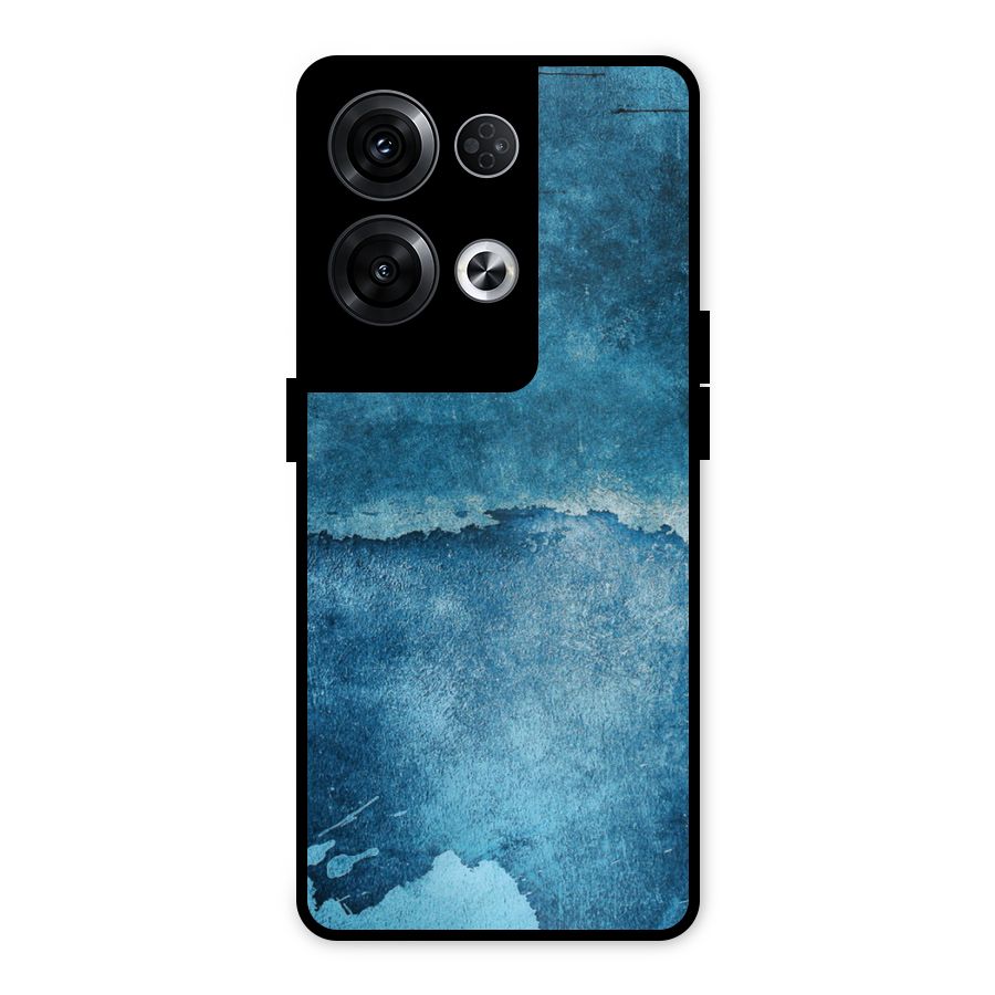 Blue Paint Wall Metal Back Case for Oppo Reno8 Pro 5G