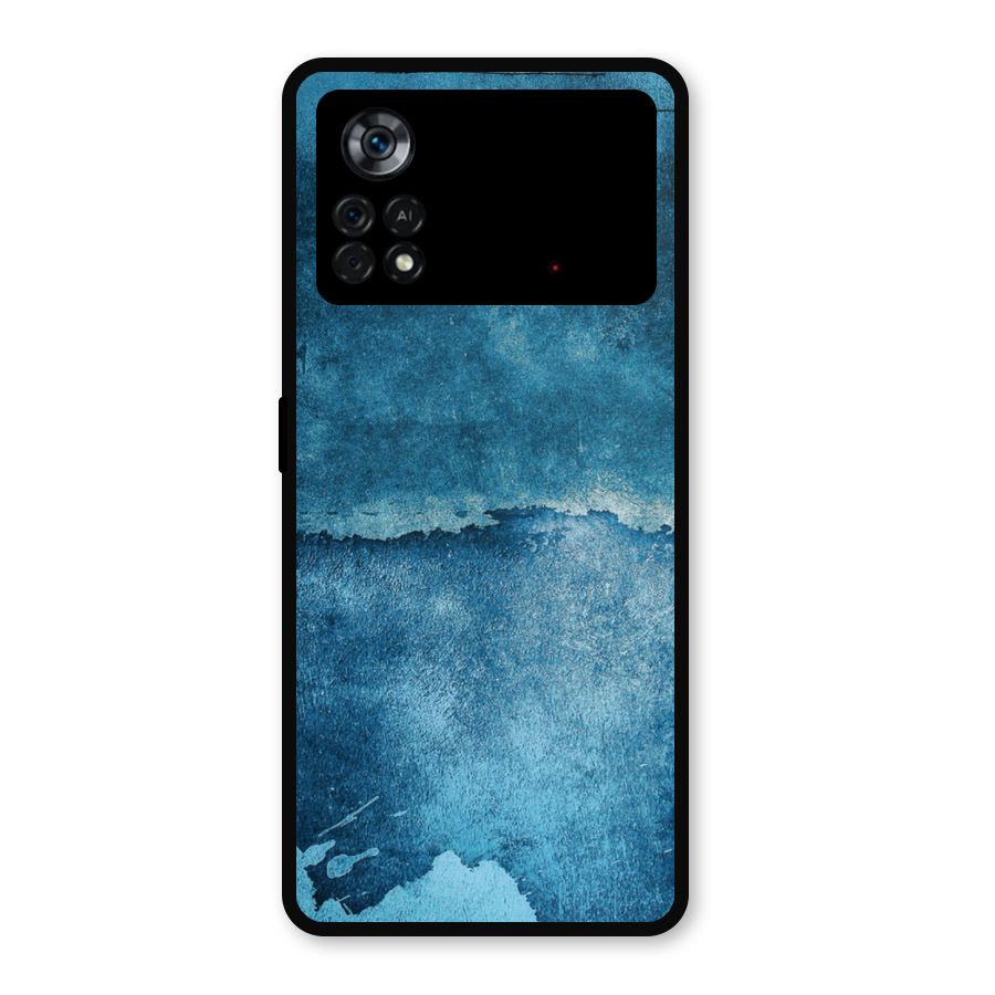 Blue Paint Wall Metal Back Case for Poco X4 Pro 5G