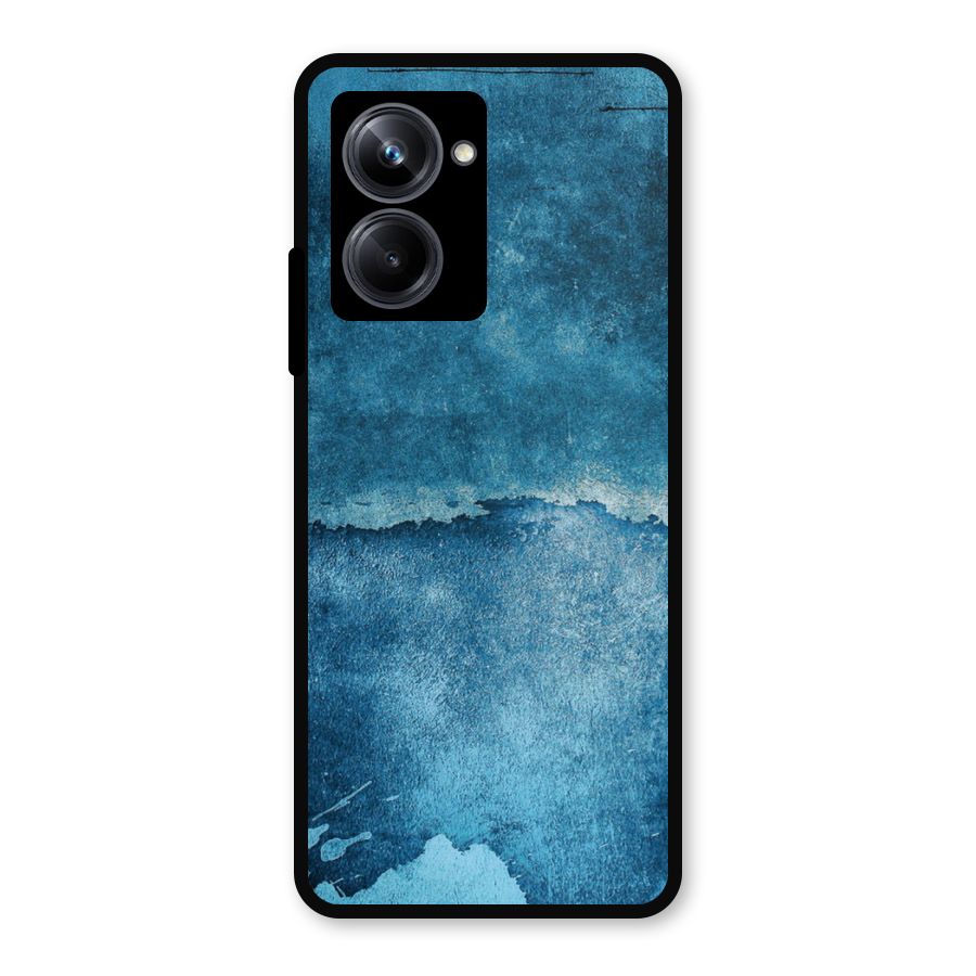 Blue Paint Wall Metal Back Case for Realme 10 Pro