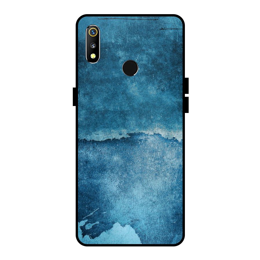 Blue Paint Wall Metal Back Case for Realme 3i