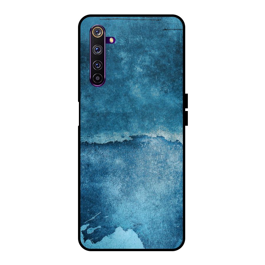 Blue Paint Wall Metal Back Case for Realme 6 Pro