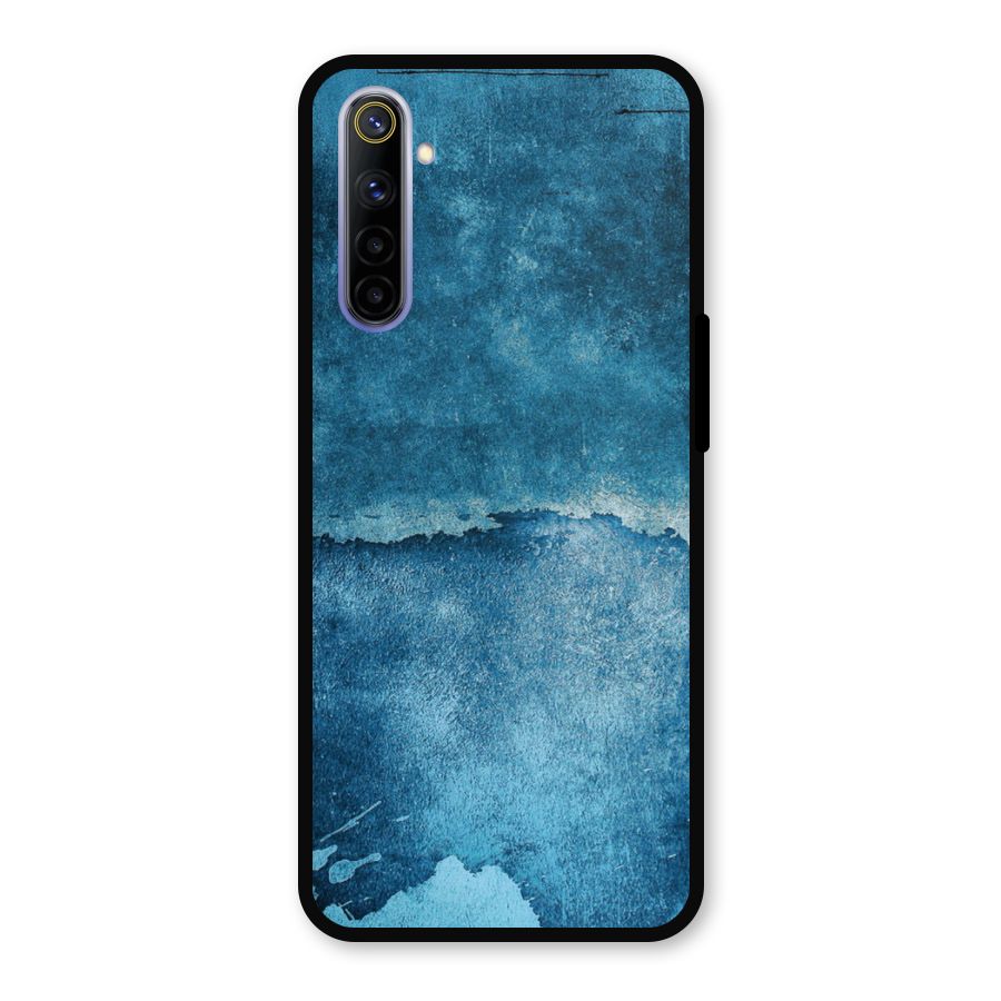 Blue Paint Wall Metal Back Case for Realme 6i