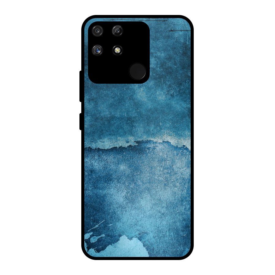 Blue Paint Wall Metal Back Case for Realme Narzo 50A