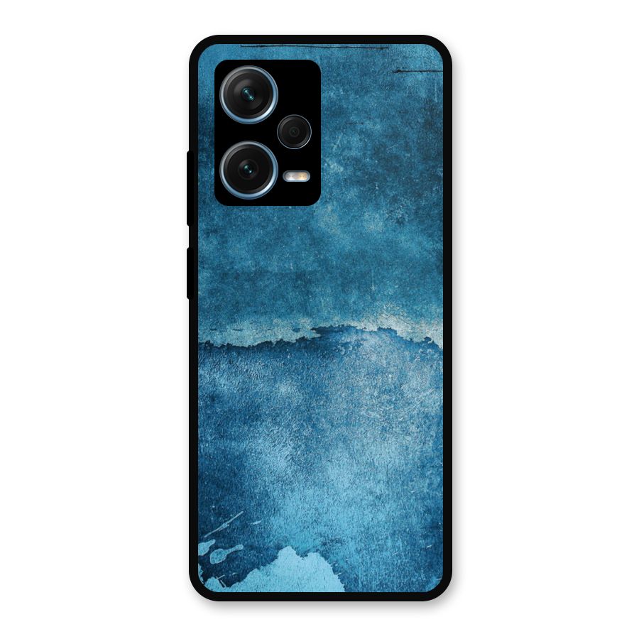 Blue Paint Wall Metal Back Case for Redmi Note 12 Pro Plus 5G