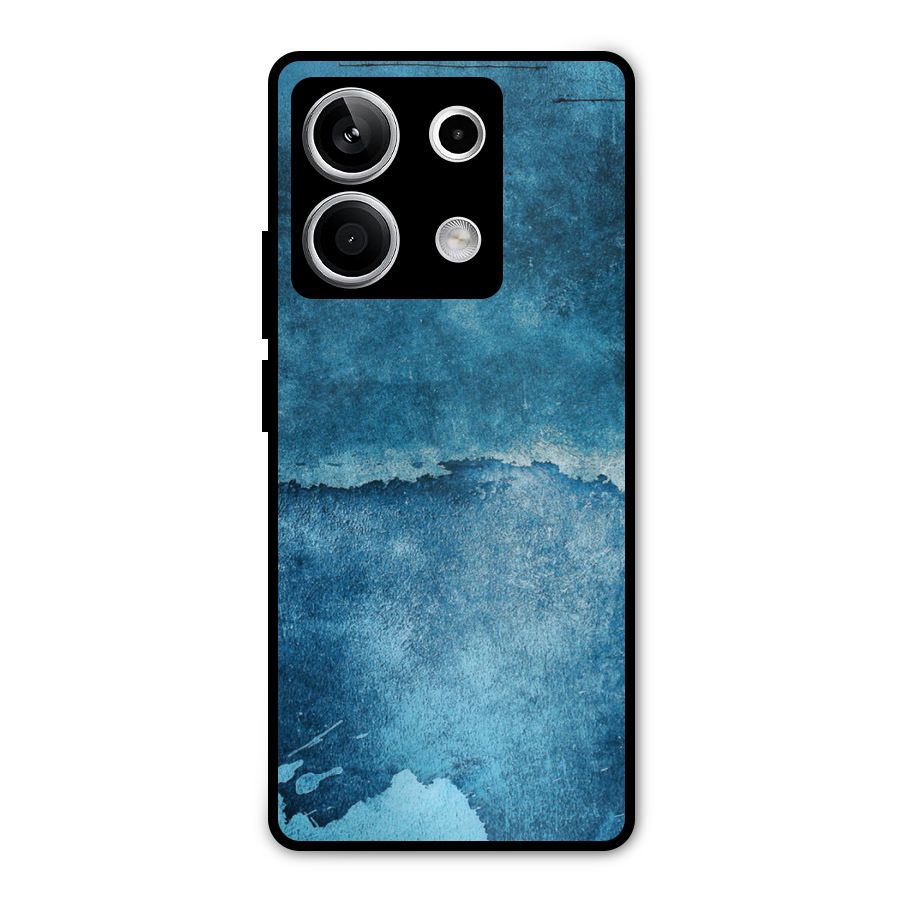 Blue Paint Wall Metal Back Case for Redmi Note 13 5G
