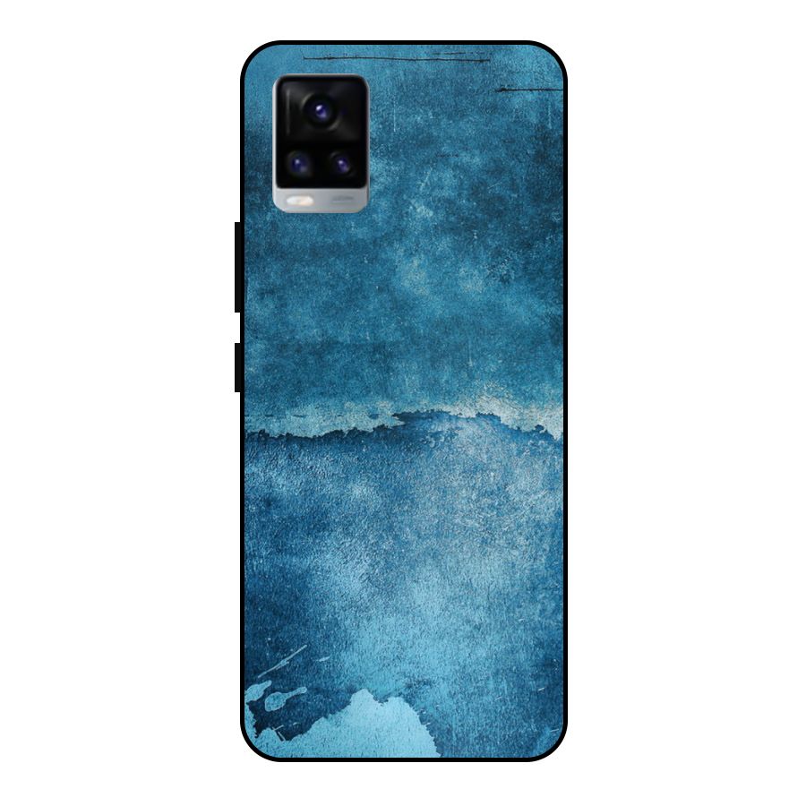 Blue Paint Wall Metal Back Case for Vivo V20 2021