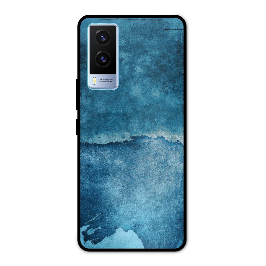 Blue Paint Wall Metal Back Case for Vivo V21e 5G