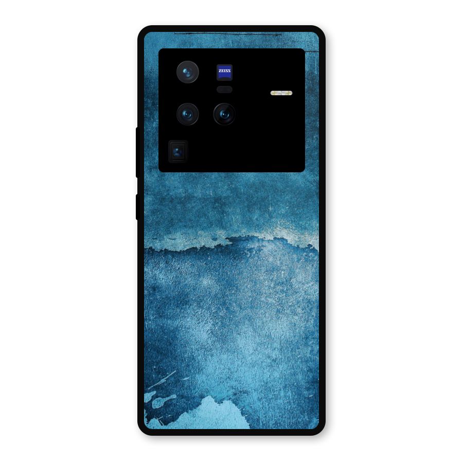 Blue Paint Wall Metal Back Case for Vivo X80 Pro