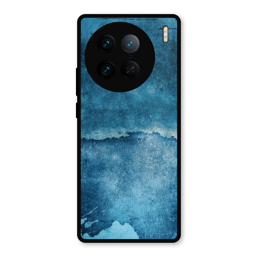 Blue Paint Wall Metal Back Case for Vivo X90 Pro