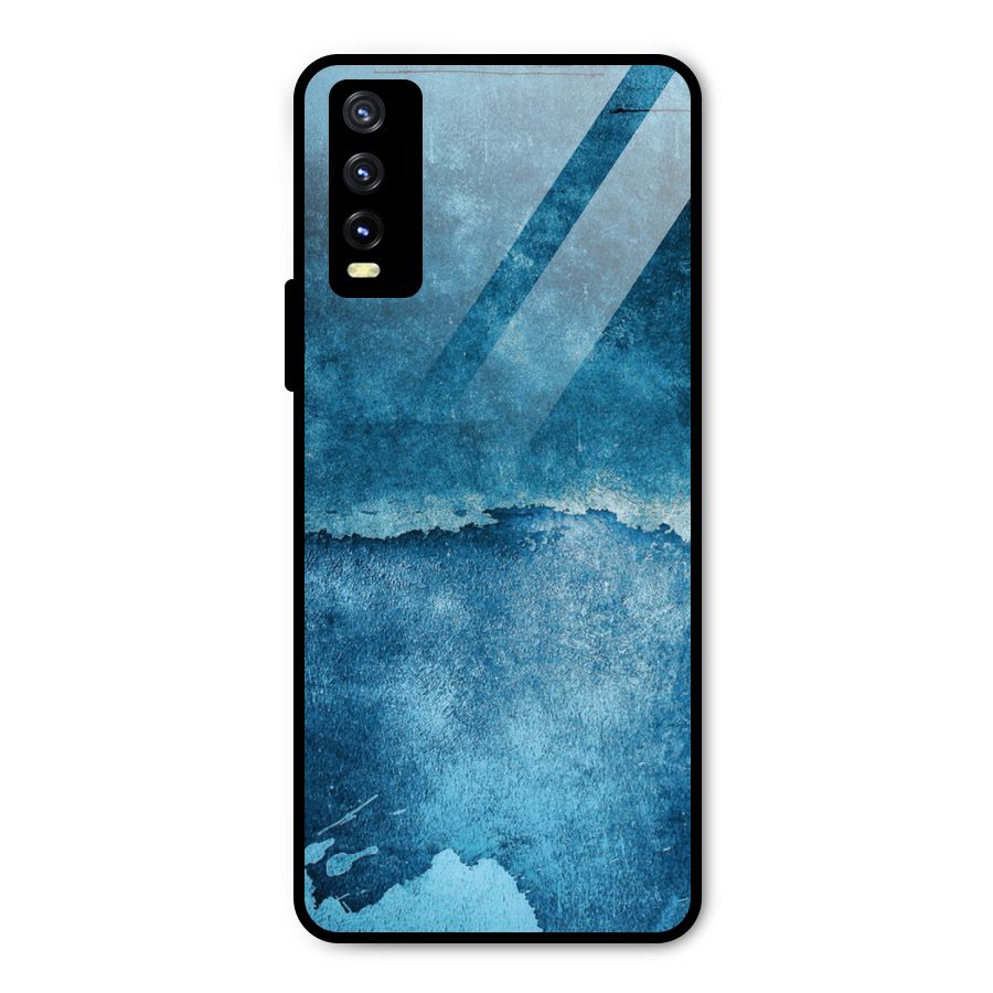 Blue Paint Wall Metal Back Case for Vivo Y20g