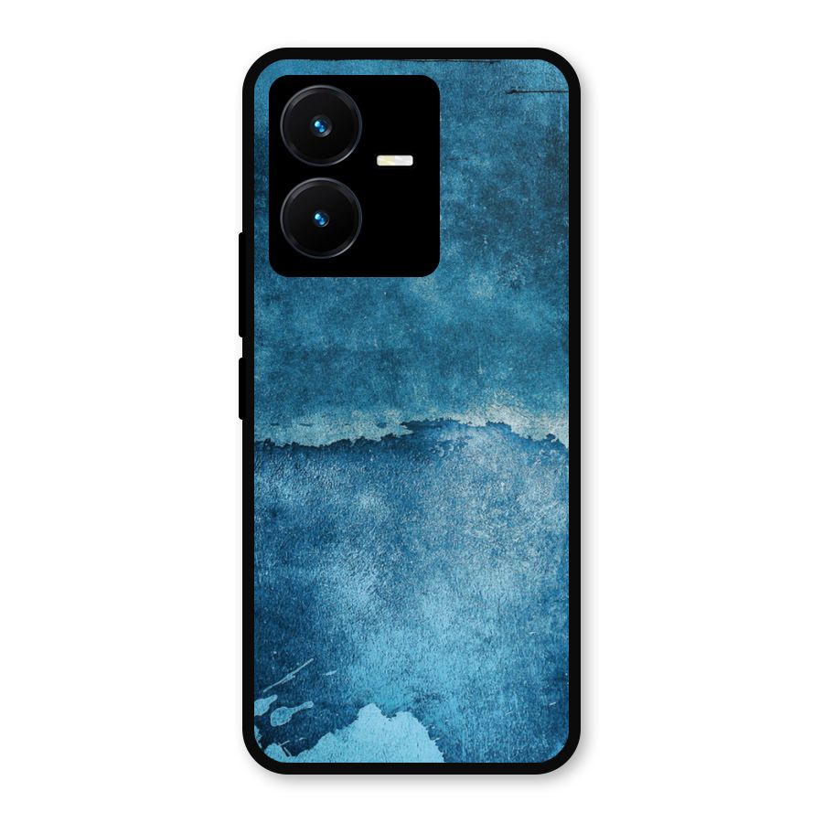Blue Paint Wall Metal Back Case for Vivo Y22