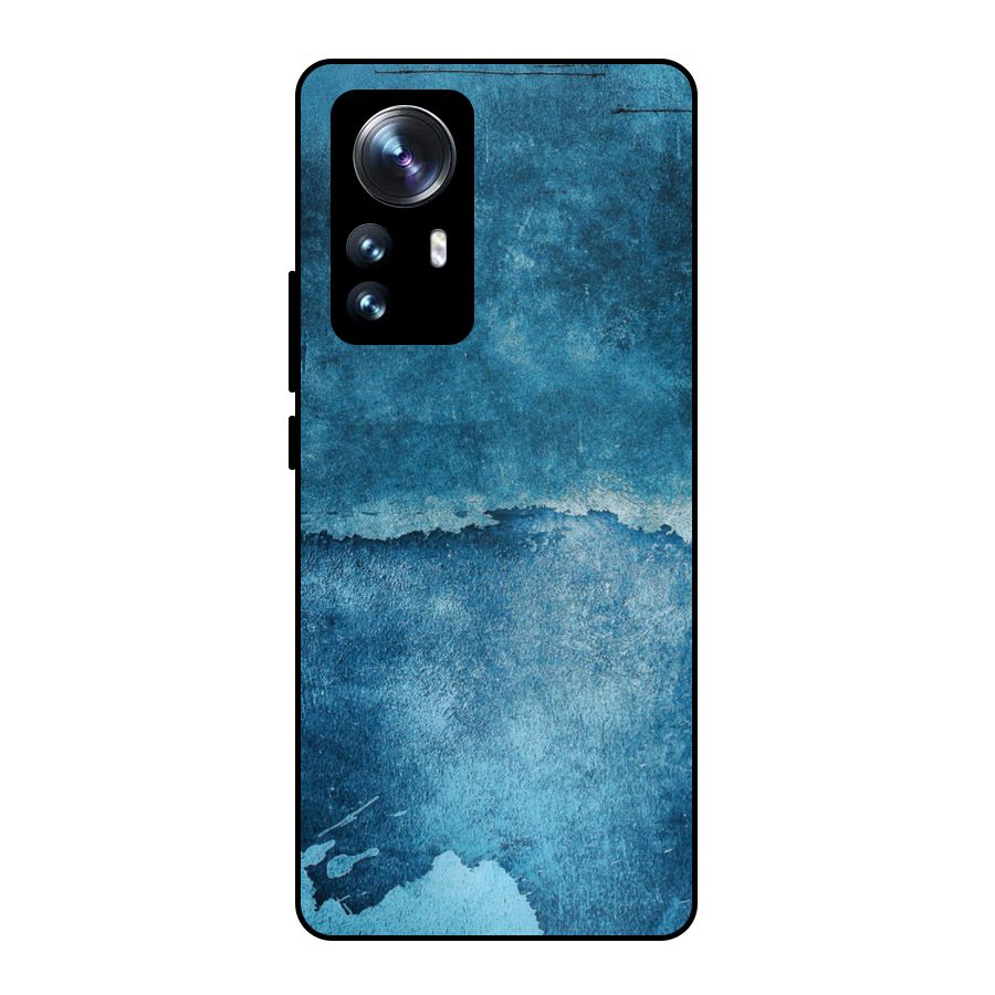 Blue Paint Wall Metal Back Case for Xiaomi 12 Pro