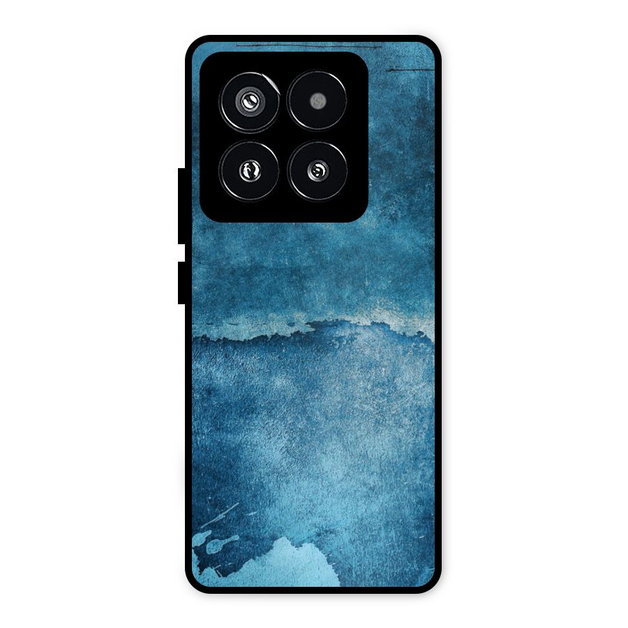 Blue Paint Wall Metal Back Case for Xiaomi 14 Pro