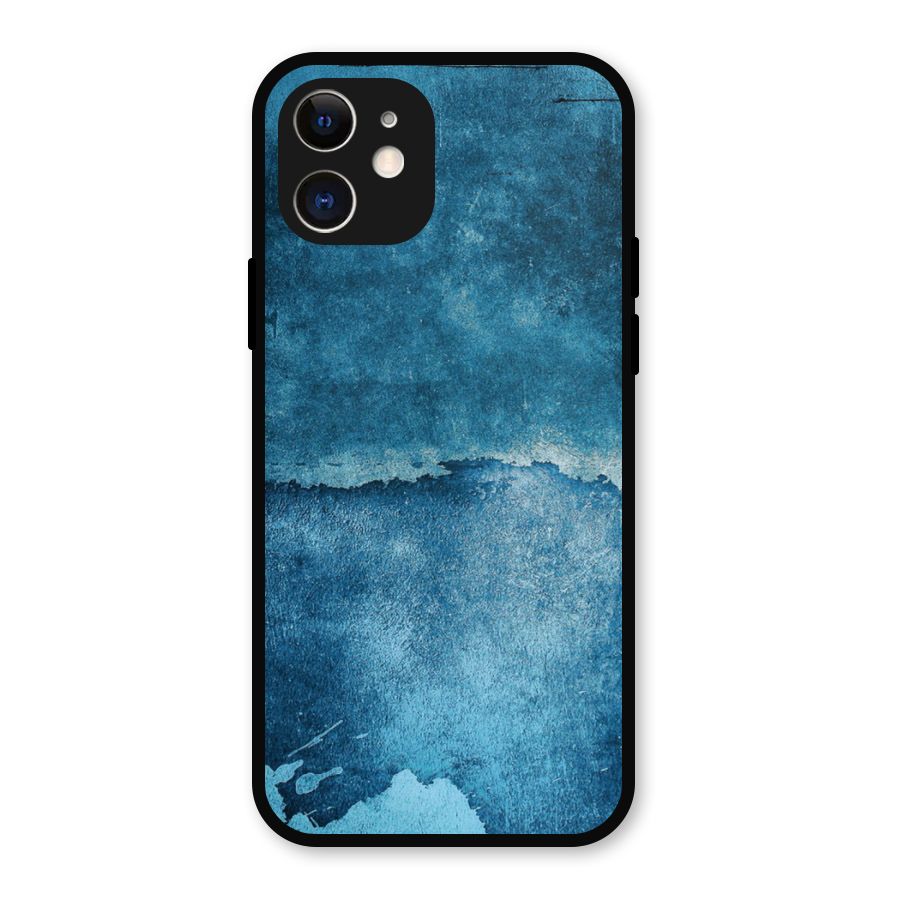 Blue Paint Wall Metal Back Case for iPhone 12