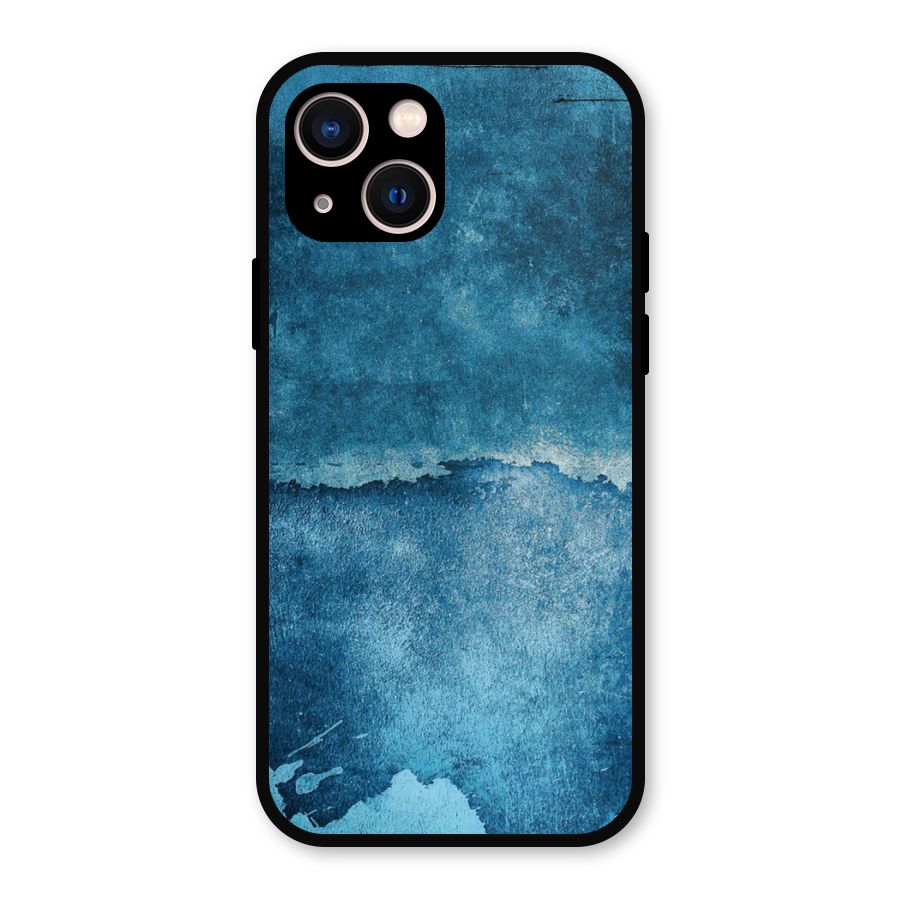 Blue Paint Wall Metal Back Case for iPhone 13