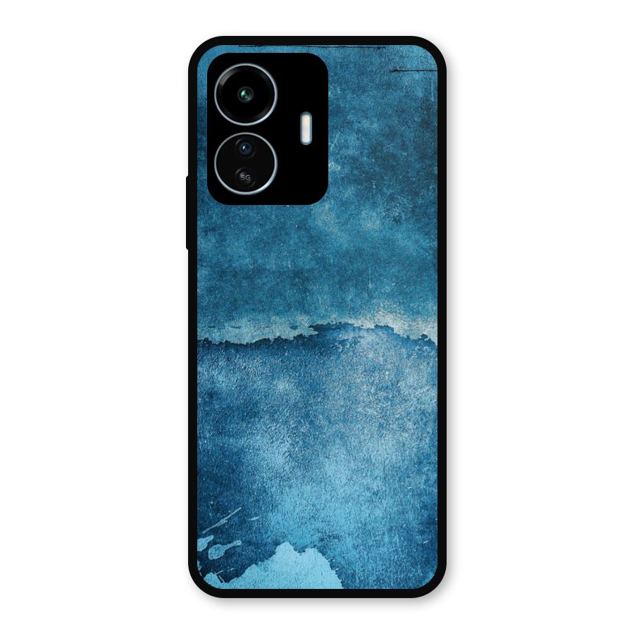 Blue Paint Wall Metal Back Case for vivo iQOO Z6 Lite 5G