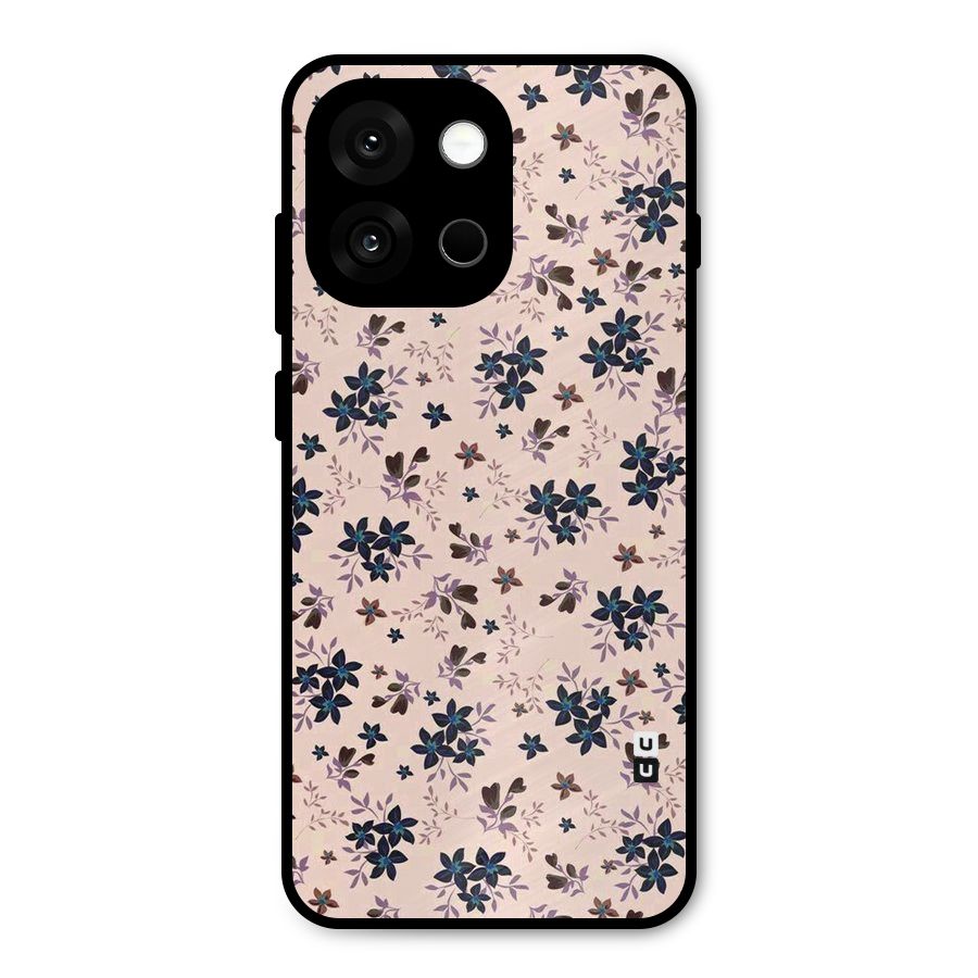 Blue Peach Floral Metal Back Case for OnePlus 13s