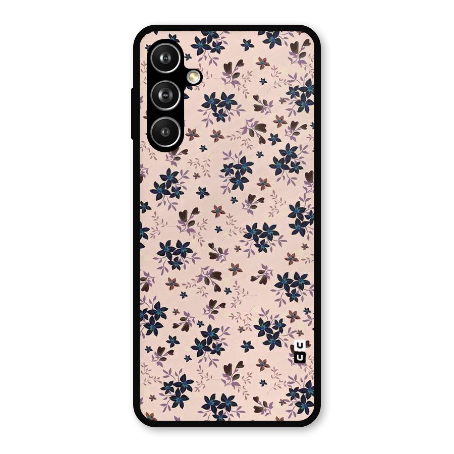 Blue Peach Floral Metal Back Case for Samsung Galaxy M54