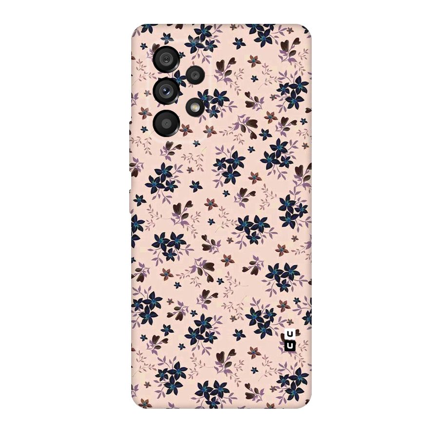 Blue Peach Floral Original Polycarbonate Back Case for Galaxy A53 5G