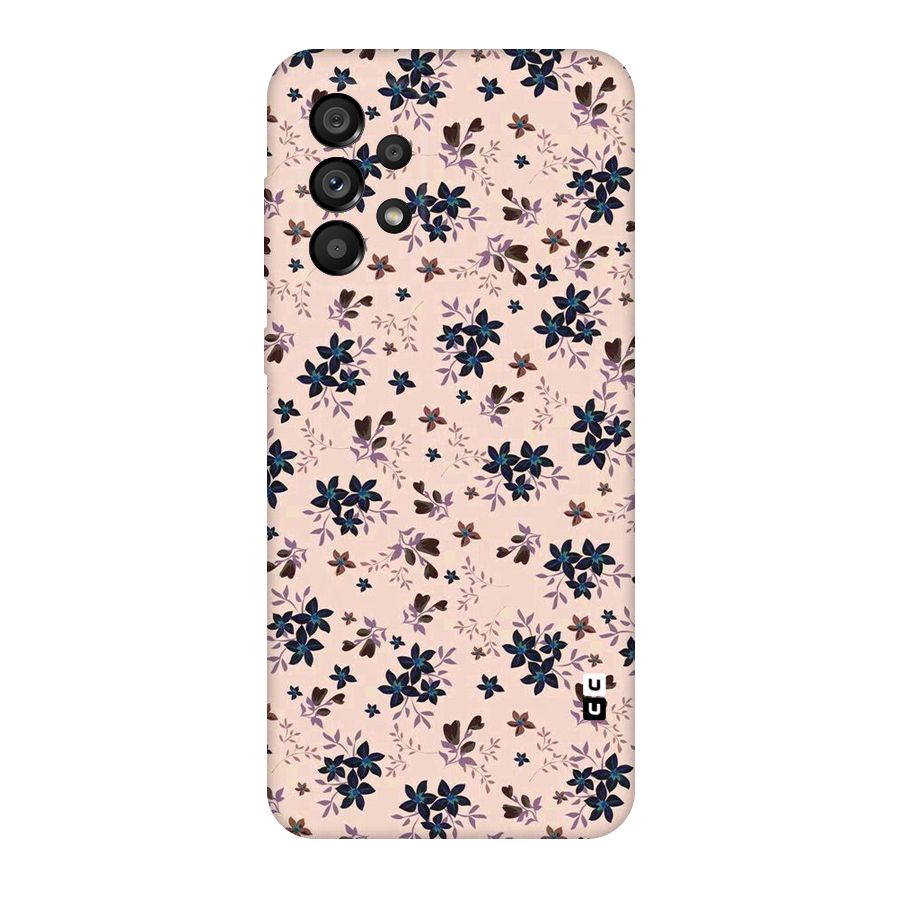 Blue Peach Floral Original Polycarbonate Back Case for Galaxy A73 5G