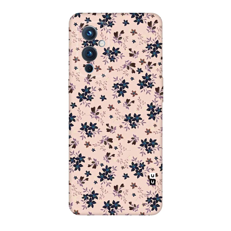 Blue Peach Floral Original Polycarbonate Back Case for OnePlus 9
