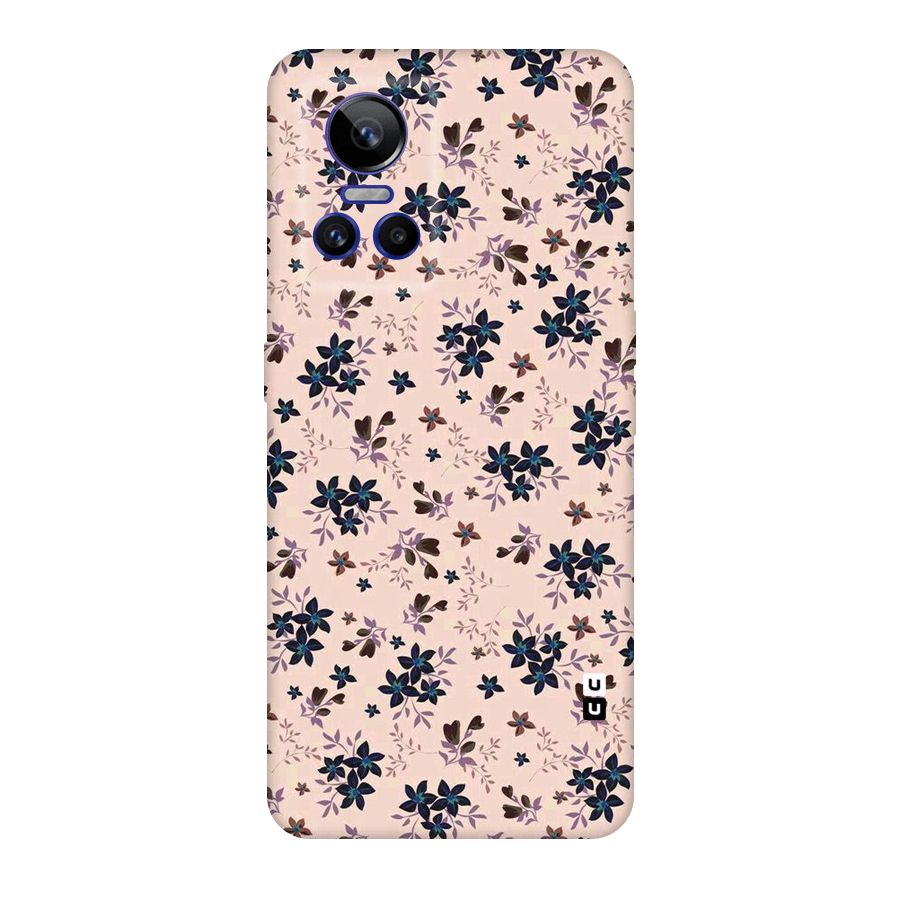 Blue Peach Floral Original Polycarbonate Back Case for Realme GT Neo 3