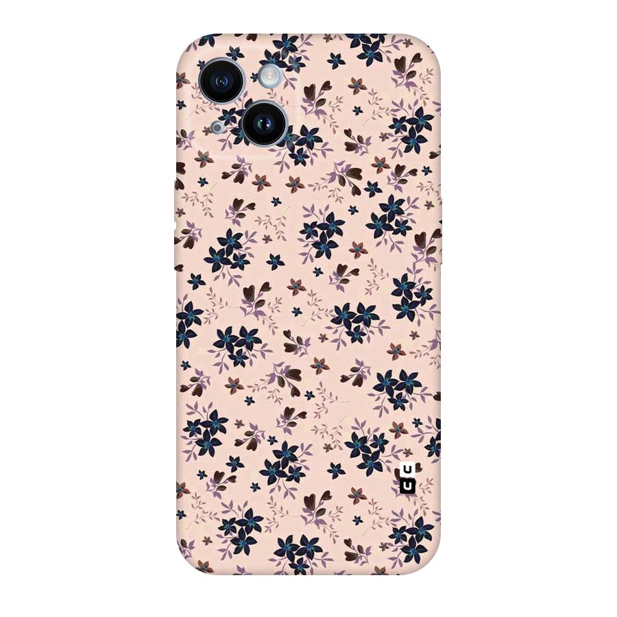 Blue Peach Floral Original Polycarbonate Back Case for iPhone 14