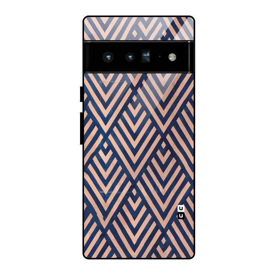 Blue Peach Glass Back Case for Google Pixel 6 Pro