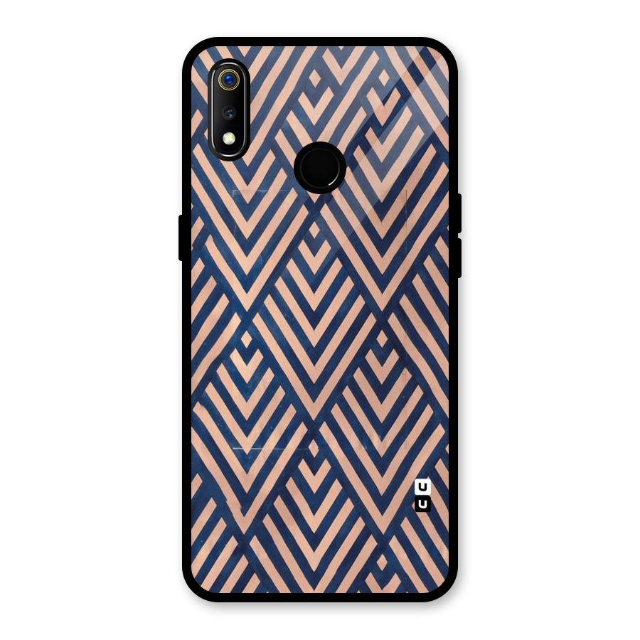 Blue Peach Glass Back Case for Realme 3i