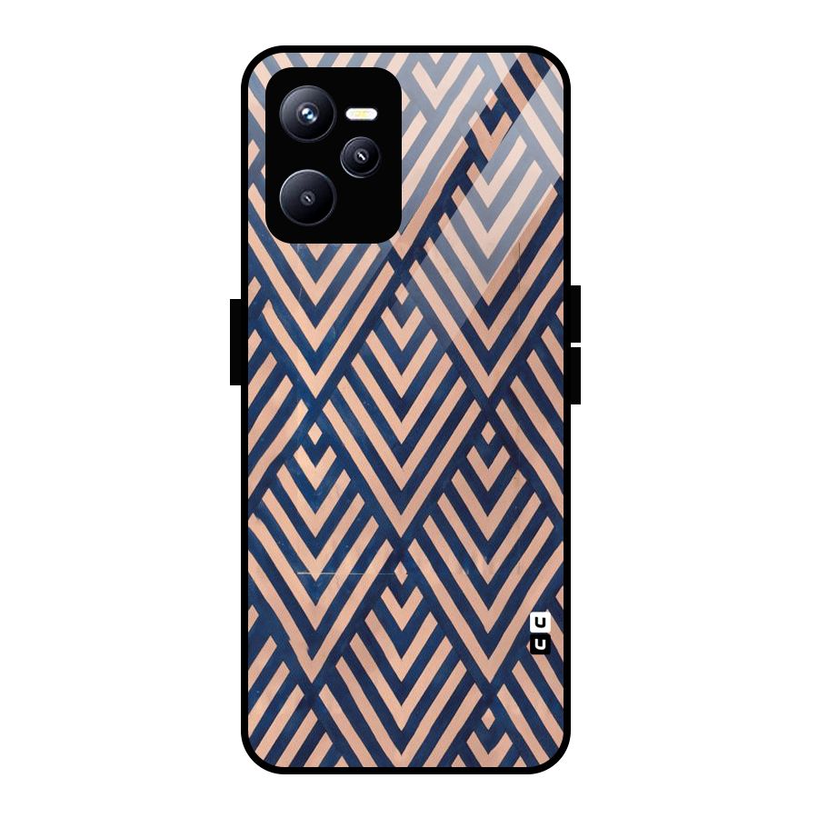 Blue Peach Glass Back Case for Realme C35