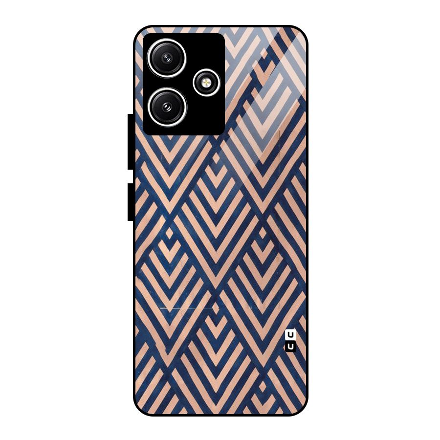 Blue Peach Glass Back Case for Redmi 12 5G