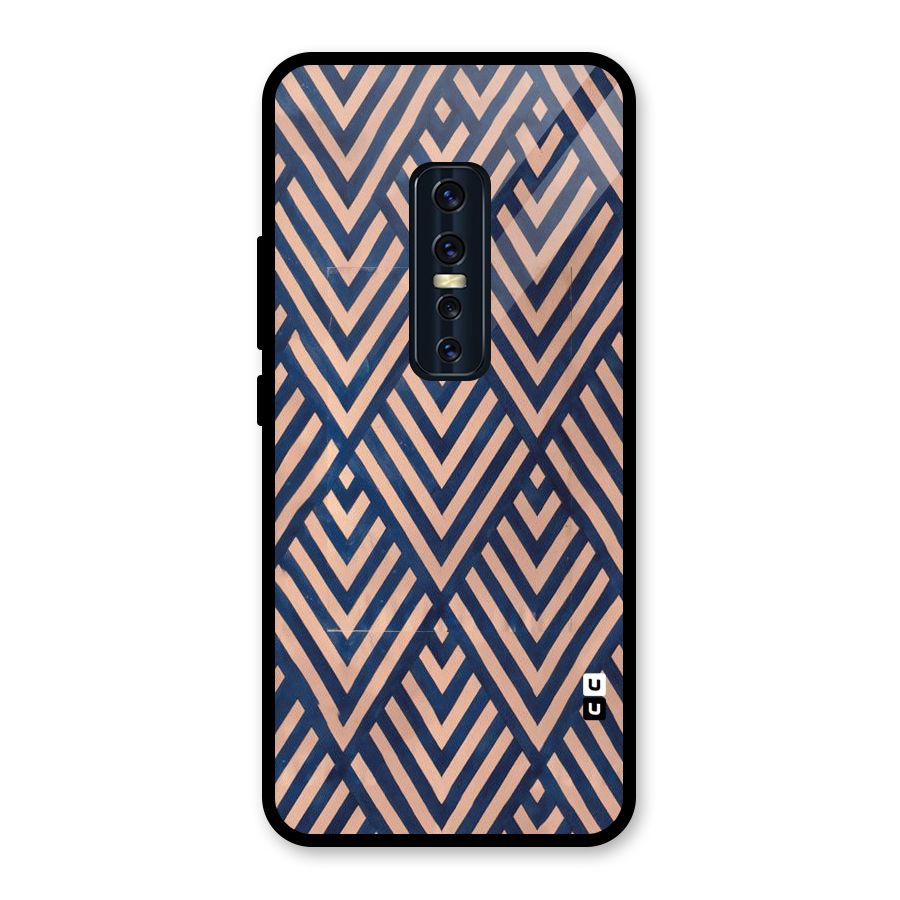 Blue Peach Glass Back Case for Vivo V17 Pro