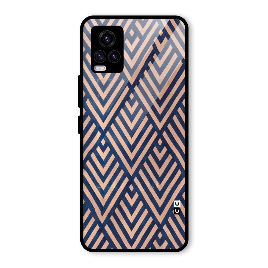 Blue Peach Glass Back Case for Vivo V20 2021