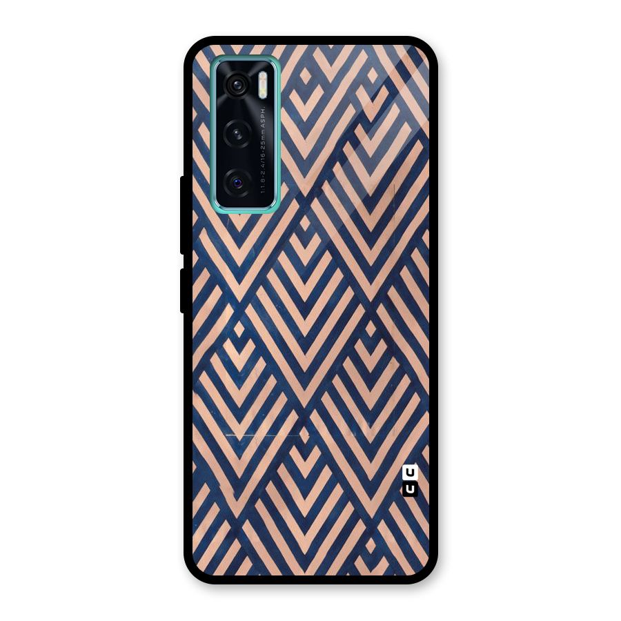 Blue Peach Glass Back Case for Vivo V20 SE