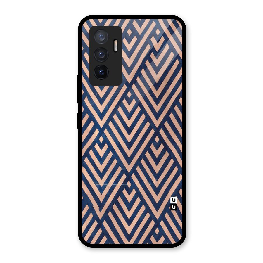 Blue Peach Glass Back Case for Vivo V23e