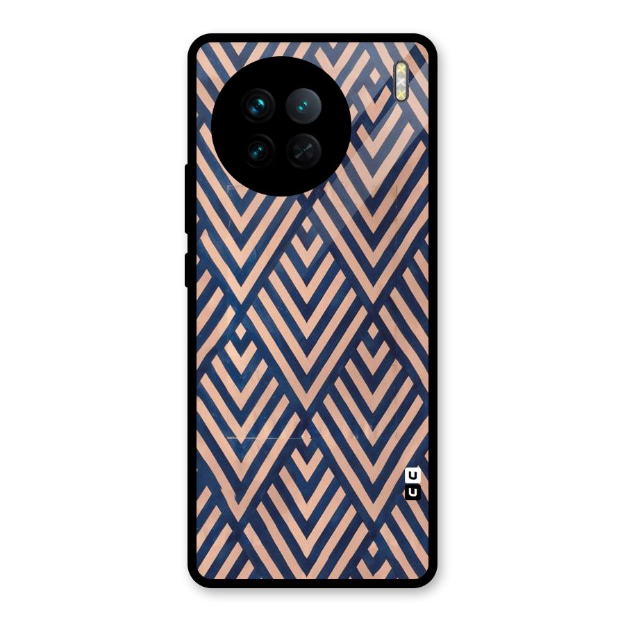 Blue Peach Glass Back Case for Vivo X90