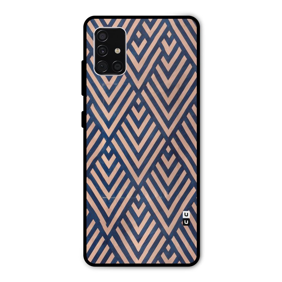 Blue Peach Metal Back Case for Galaxy A51
