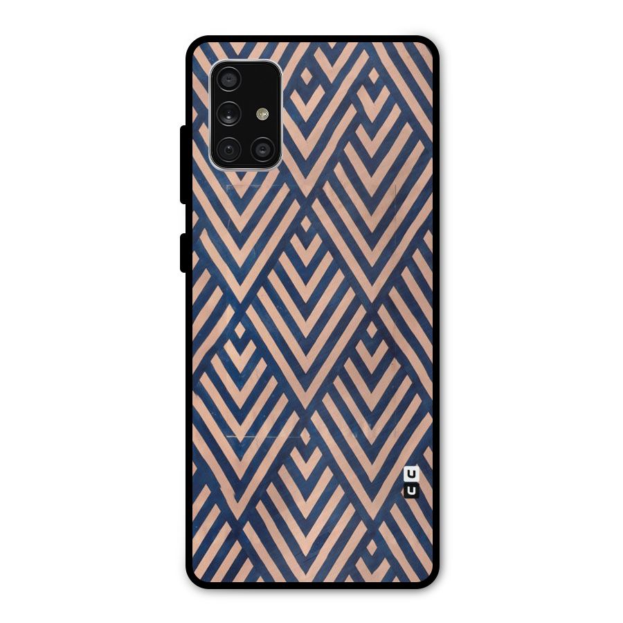 Blue Peach Metal Back Case for Galaxy A71
