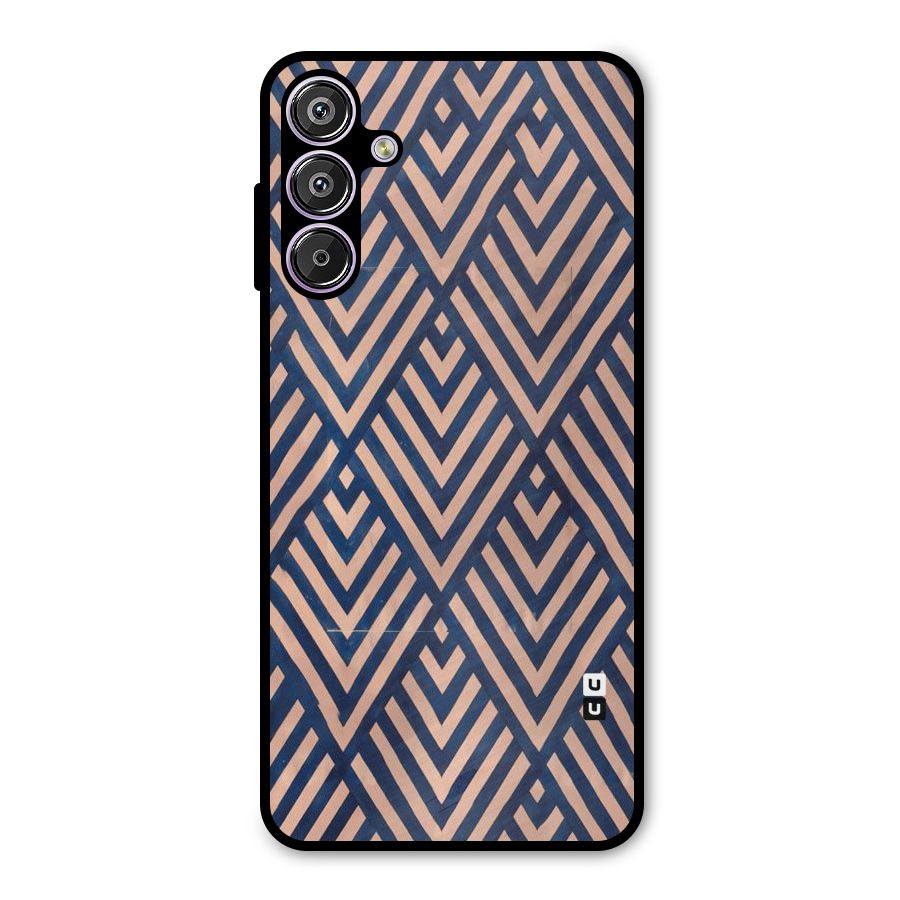 Blue Peach Metal Back Case for Galaxy M15