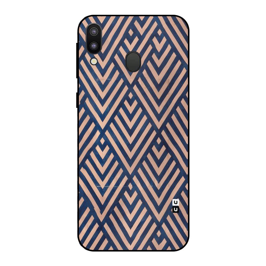 Blue Peach Metal Back Case for Galaxy M20