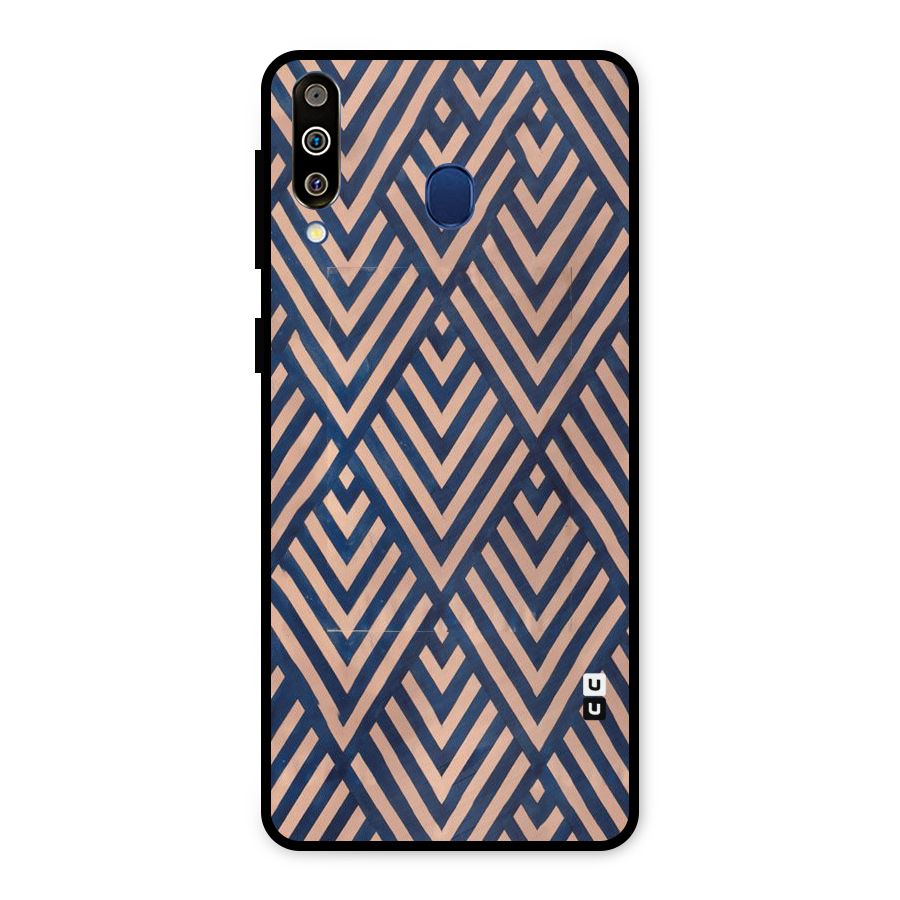 Blue Peach Metal Back Case for Galaxy M30