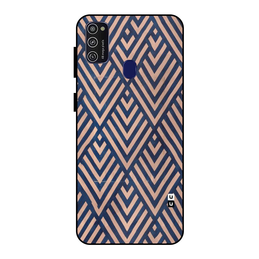 Blue Peach Metal Back Case for Galaxy M30s