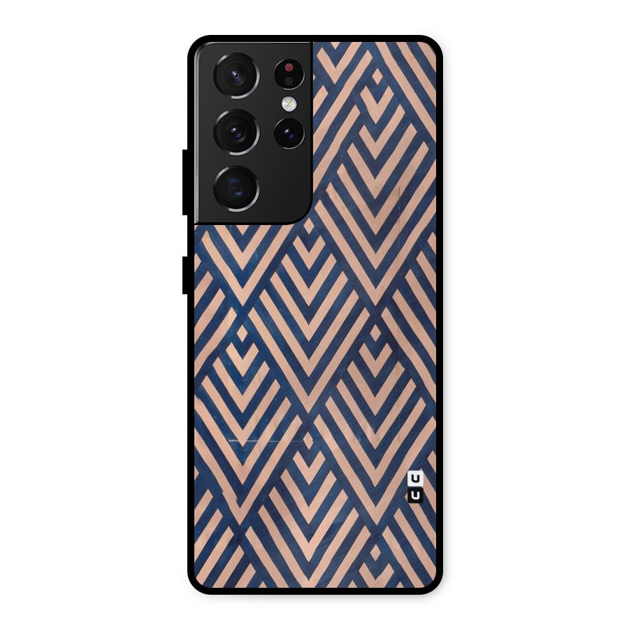 Blue Peach Metal Back Case for Galaxy S21 Ultra 5G