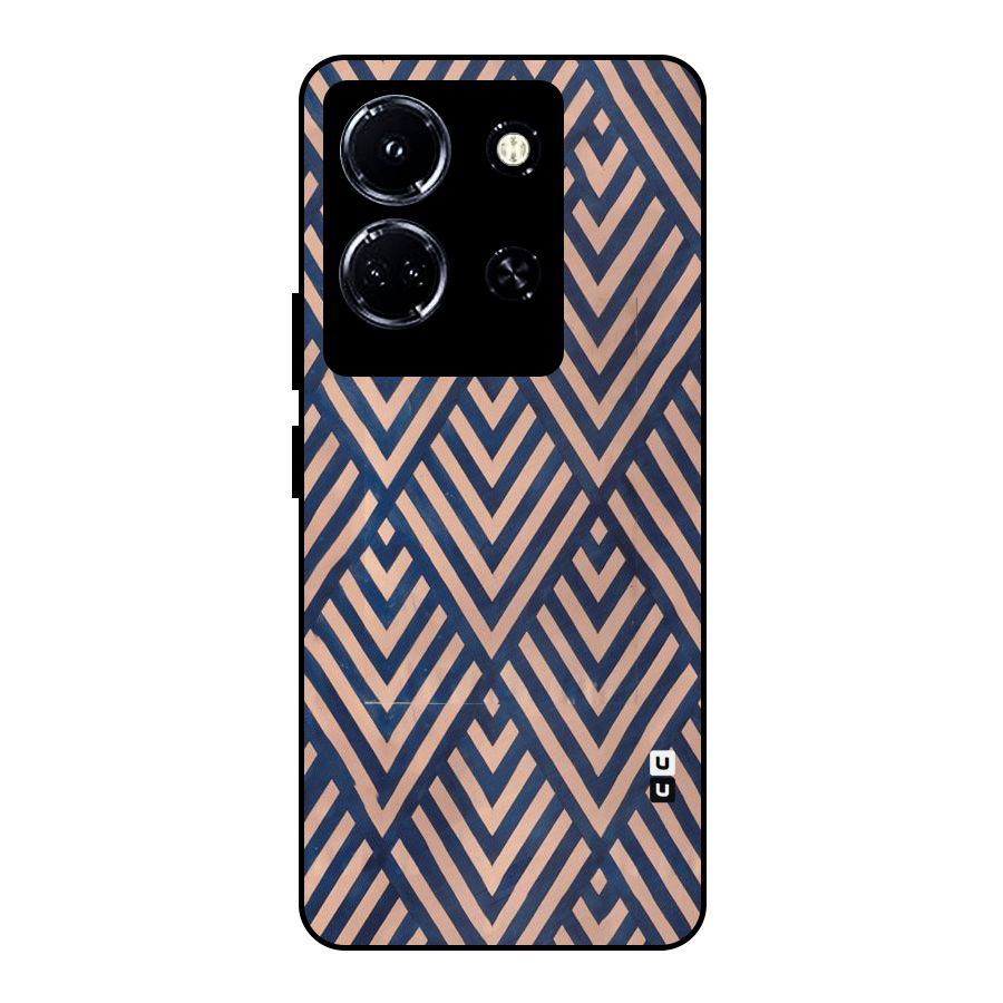 Blue Peach Metal Back Case for Infinix Note 30 5G